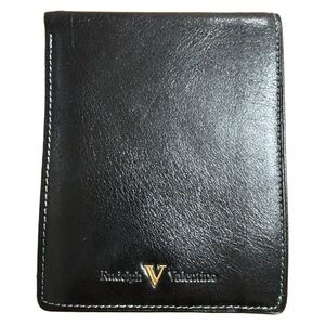Rudolph Valentino Black Leather Men's Bifold Wallet